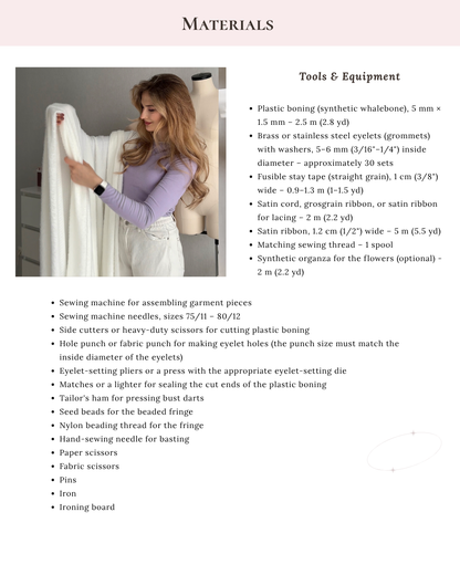 Caroline Corset - Digital Sewing Pattern