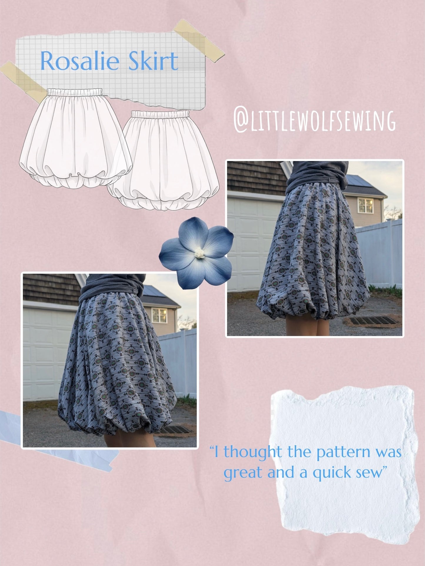 Rosalie Skirt - Digital Sewing Pattern